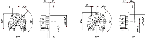 Чертеж 8.2 Мотор-редукторы MNHL 90